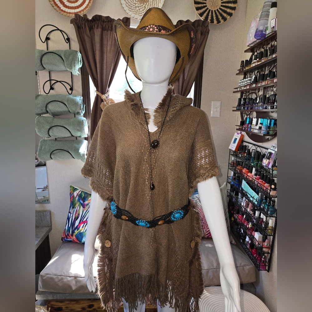 New! Beach Cover up Pullover Shawl - Picture 7 of 7